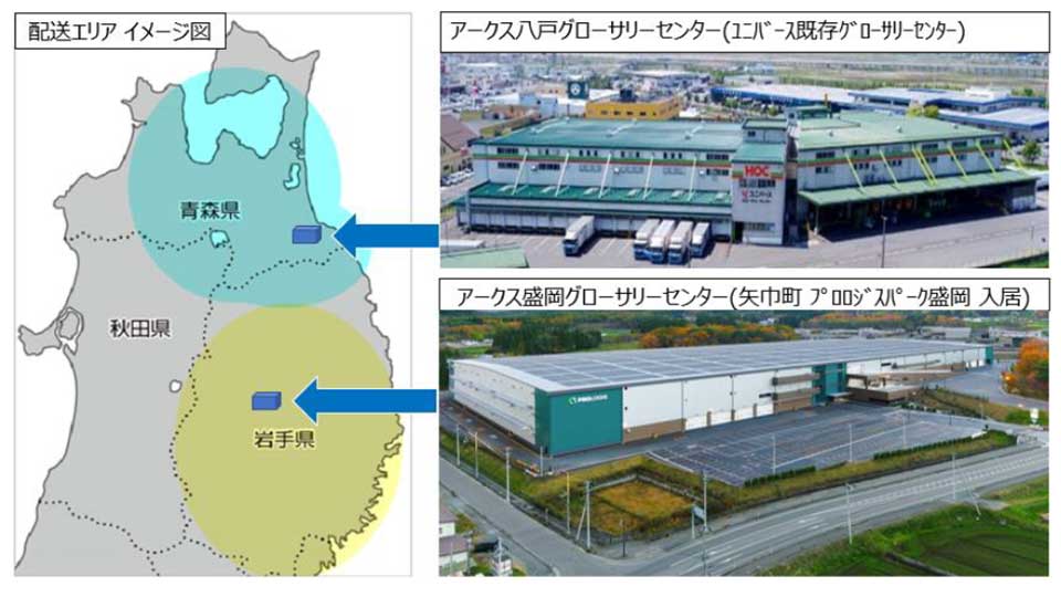 ユニバース社の物流拠点